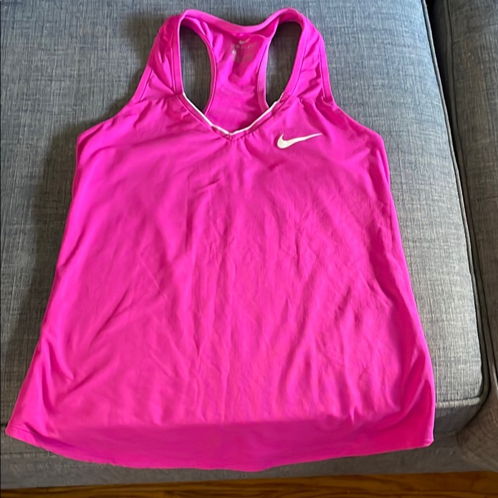 Pink racer back tank top